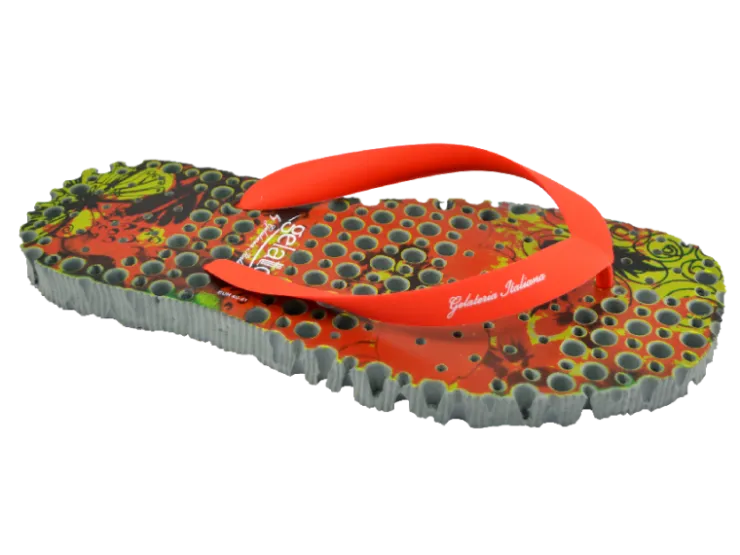 Outlet*Gelattto MERINGA MAN FLOWER REDGREY RED/GREY
